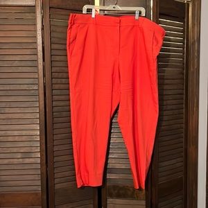 Orange/coral dress cropped pants